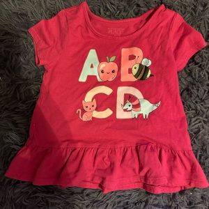 Pink ABC toddler shirt